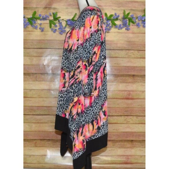 Sole Dione Studio Women's Colorful Animal Leopard Tunic Blouse Top Plus Size 2X - Picture 5 of 10